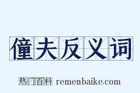 僮夫反义词是什么意思的图片